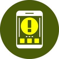 Warning Solid Style Two Color Sample Icon vector