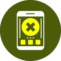Close Solid Style Two Color Sample Icon vector