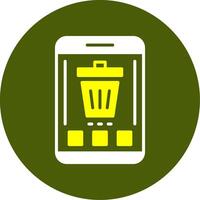 Trash Solid Style Two Color Sample Icon vector
