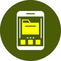 Folder Solid Style Two Color EPS Sample Icon vector