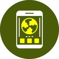 Earth Solid Style Two Color Sample Icon vector