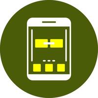 Link Solid Style Two Color Sample Icon vector