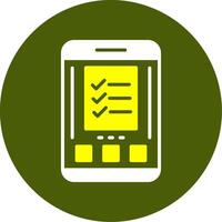 Checklist Solid Style Two Color Sample Icon vector