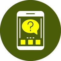Question Solid Style Two Color Sample Icon vector