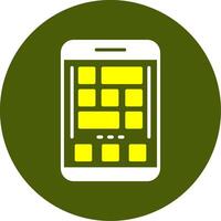 Grid Solid Style Two Color Sample Icon vector