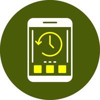 History Solid Style Two Color Sample Icon vector