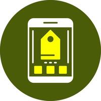 Tag Solid Style Two Color Sample Icon vector