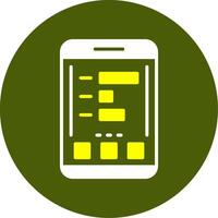 Statistics Solid Style Two Color Sample Icon vector