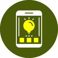 Lightbulb Solid Style Two Color Sample Icon vector