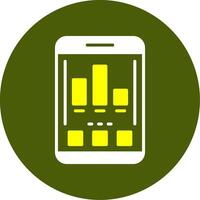 Chart Solid Style Two Color Sample Icon vector