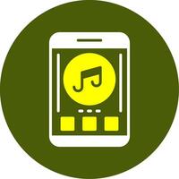 Music Solid Style Two Color Sample Icon vector