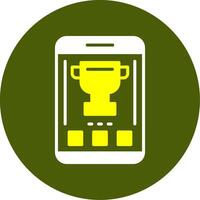Trophy Solid Style Two Color Sample Icon vector