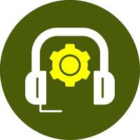 Customer Support Solid Style Two Color Sample Icon vector