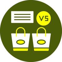 Product Comparison Solid Style Two Color Sample Icon vector