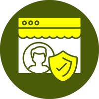 Secure Login Solid Style Two Color Sample Icon vector