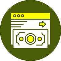 Online Payment Solid Style Two Color Sample Icon vector