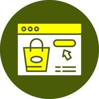 Shop Now Solid Style Two Color Sample Icon vector