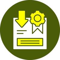 Return Policy Solid Style Two Color Sample Icon vector