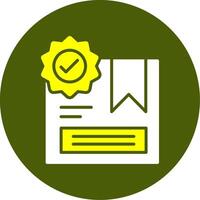 Recommended Solid Style Two Color Sample Icon vector