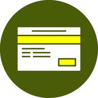 Credit Card Solid Style Two Color Sample Icon vector