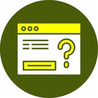 FAQ Solid Style Two Color Sample Icon vector