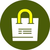 Shopping Bag Solid Style Two Color Sample Icon vector