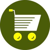 Shopping Cart Solid Style Two Color Sample Icon vector