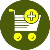Add to Cart Solid Style Two Color Sample Icon vector