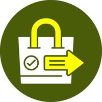 Checkout Solid Style Two Color Sample Icon vector