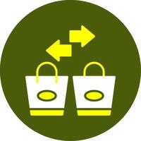 Exchange Solid Style Two Color Sample Icon vector