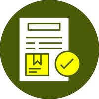 Order Confirmation Solid Style Two Color Sample Icon vector