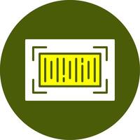 Barcode Solid Style Two Color Sample Icon vector