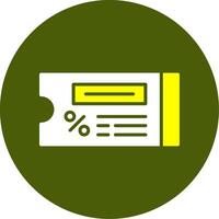 Coupon Code Solid Style Two Color Sample Icon vector