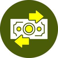 Refund Solid Style Two Color Sample Icon vector