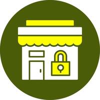 Shop the Look Solid Style Two Color Sample Icon vector