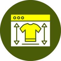 Color Options Solid Style Two Color Sample Icon vector