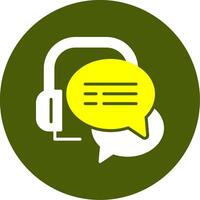 Live Chat Solid Style Two Color Sample Icon vector