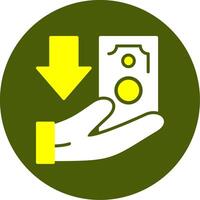 Cashback Solid Style Two Color Sample Icon vector