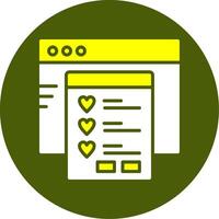 Wishlist Solid Style Two Color Sample Design vector