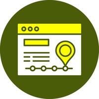 Tracking Solid Style Two Color Sample Icon vector