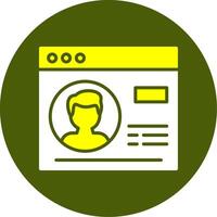 User Profile Solid Style Two Color Sample Icon vector