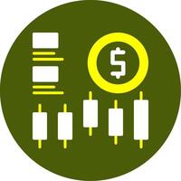 Stock market Solid Two Color Circle Sample Design vector