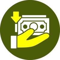 Loan Solid Two Color Circle Sample Design vector