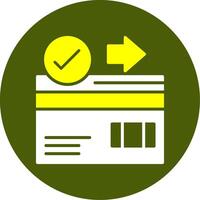 Payment Solid Two Color Circle Sample Design vector