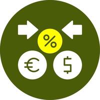 Exchange rate Solid Two Color Circle Sample Design vector