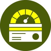 Credit score Solid Two Color Circle Sample Design vector