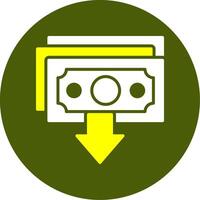 Bankruptcy Solid Two Color Circle Sample Design vector