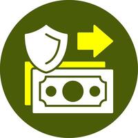 Secure transaction Solid Two Color Circle Sample Design vector