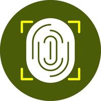 Biometric authentication Solid Two Color Circle Sample Design vector