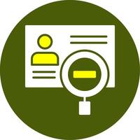 Identity theft Solid Two Color Circle Sample Design vector